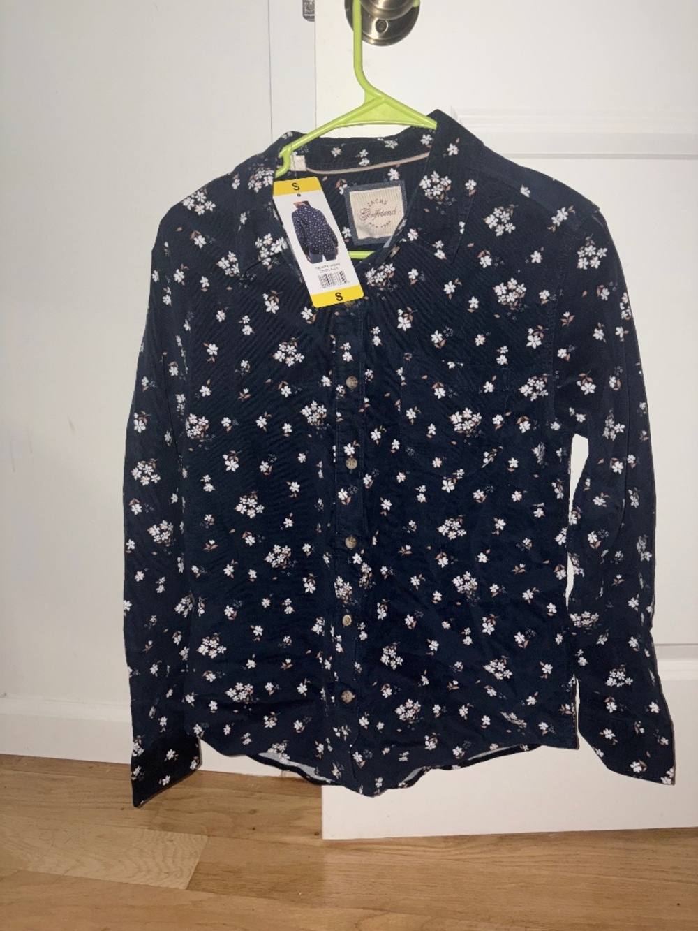 Long Sleeve Button Up Womens Corduroy Shirt